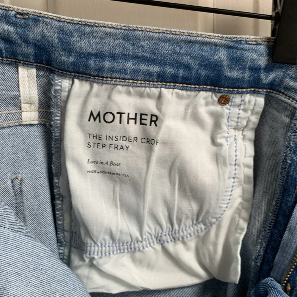 Mother The Insider Crop Step Fray Size 31 Jeans - Picture 7 of 10